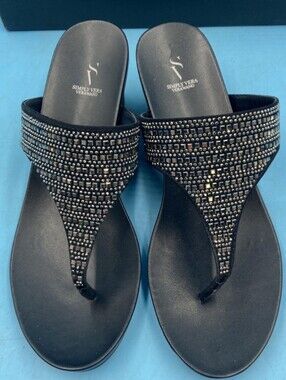 Simply Vera Vera Wang "Grebe" Women's Wedge Sandals Size 7 M NIB
